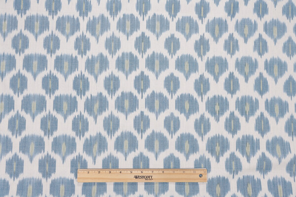 Scalamandre Amara Ikat Weave Decorator Fabric in Peacock 