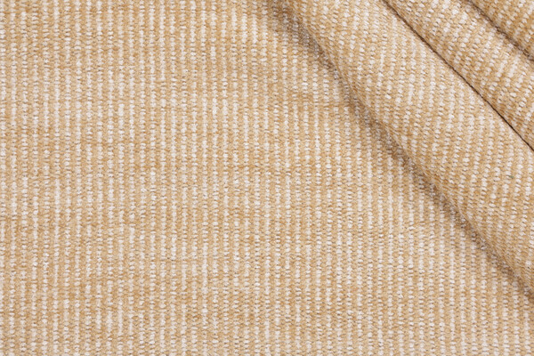 Fonthill Malibu Silk Chenille Upholstery Fabric in Camel/Alabaster