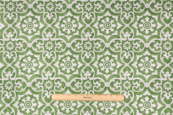 Premier Prints Athens Printed Polyester Outdoor Fabric in Herb