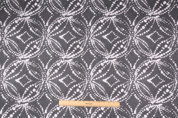 Click for 1.88 Yards Premier Prints Gerardo Printed Slubbed Cotton Canvas Drapery Fabric in Black Flame Premier Prints Gerardo Printed Slubbed Cotton Canvas Drapery Fabric in Black Flame