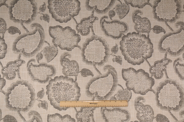 Kaufmann Tiari Printed Drapery Fabric in Stone