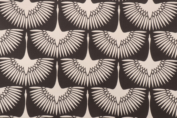 Genevieve Gorder Flock Printed Polyester Outdoor Fabric in Midnight