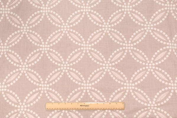 Waverly Circle Back Embroidery Drapery Fabric in Linen