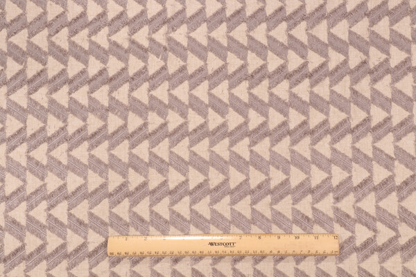 Genevieve Gorder Fringe Benefits Embroidered Drapery Fabric in Pewter