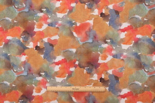 Hamilton Inkwell Printed Cotton Drapery Fabric in Sunset