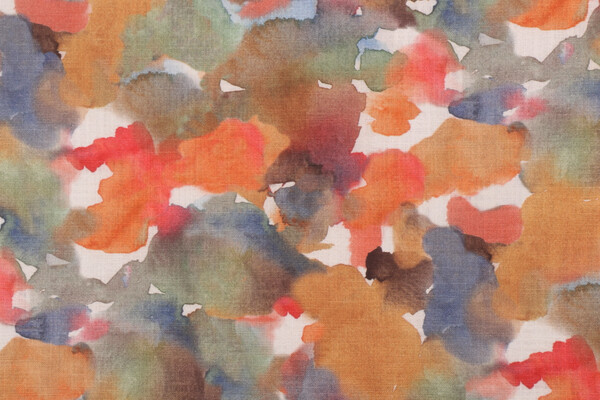 Hamilton Inkwell Printed Cotton Drapery Fabric in Sunset