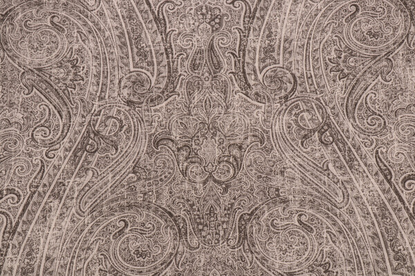 P Kaufmann Sovereignty Circle Printed Linen Blend Drapery Fabric in Pearl Grey