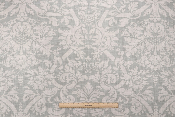 Click for 3.88 Yards Thibaut Residence Damask F91349 Printed Linen Blend Drapery Fabric in Slate Blue Thibaut Residence Damask F91349 Printed Linen Blend Drapery Fabric in Slate Blue