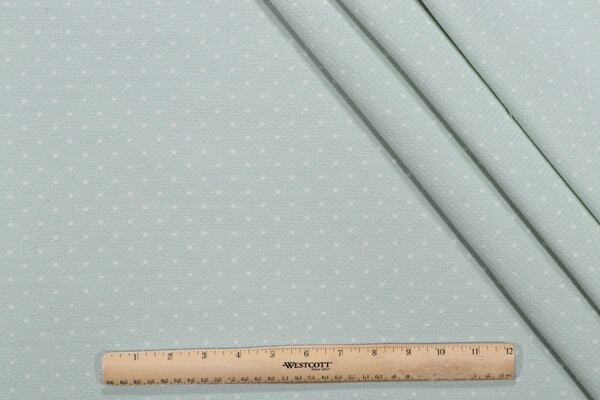 Thibaut Pimlico Dot W7187 Woven Upholstery Fabric in Aqua