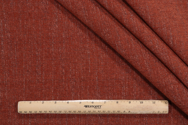 Crypton Serape High Performance Woven Chenille Upholstery Fabric in Persimmon