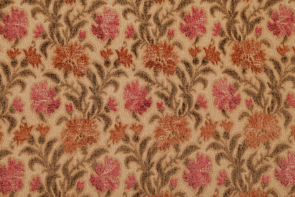 Vera Floral Woven Chenille Upholstery Fabric in Pink/Multi