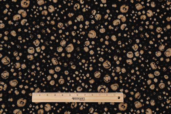 Scalamandre Magali Spots Grospoint Upholstery Fabric in Tan and Black