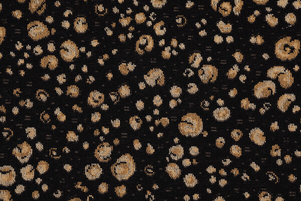 Scalamandre Magali Spots Grospoint Upholstery Fabric in Tan and Black