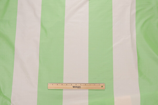 Grey Watkins Riviera Stripe Silk Decorator Fabric in Casino Green