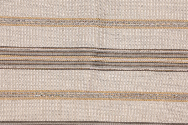 1 Yard Stripe Woven Chenille Upholstery Fabric in Stone