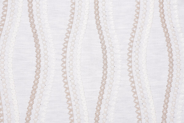 Ukiyo Embroidered Drapery Fabric in Birch