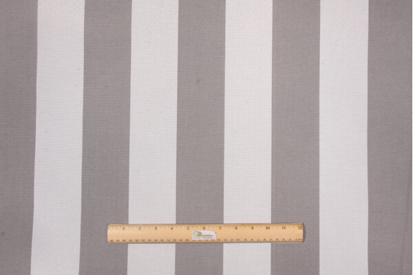 Click for 5.38 Yards Premier Prints Vertical Stripe Printed Outdoor Fabric in Grey Premier Prints Vertical Stripe Printed Outdoor Fabric in Grey