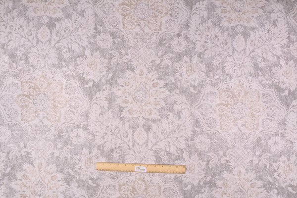 Click for 3.25 Yards Robert Allen Belmont Printed Cotton Drapery Fabric in Mist Robert Allen Belmont Printed Cotton Drapery Fabric in Mist