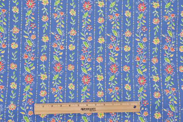 Antoine Stripe Printed Cotton Drapery Fabric in Topaz