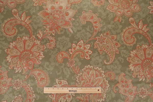 Jakuta Printed Upholstery Fabric in Moss