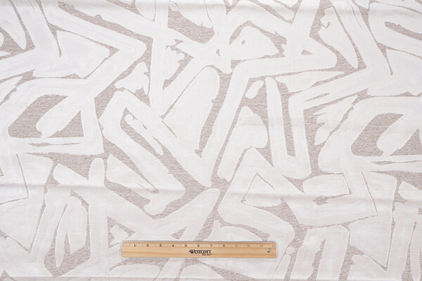 Deleon Velvet Upholstery Fabric in Ivory