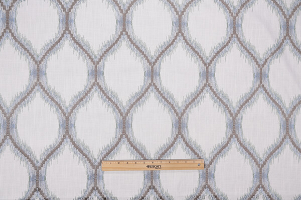 Valiant Fabrics Beckham Embroidered Drapery Fabric in River