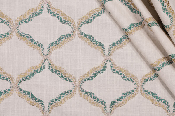 Valiant Fabrics Reign Embroidered Drapery Fabric in Imperial