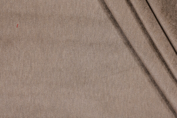 Sample of Scalamandre Bay Velvet Solution Dyed Acrylic Outdoor Upholstery Fabric in Taupe 