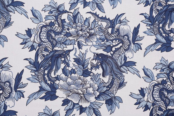 Ralph Lauren Nanking Printed Cotton Drapery Fabric 