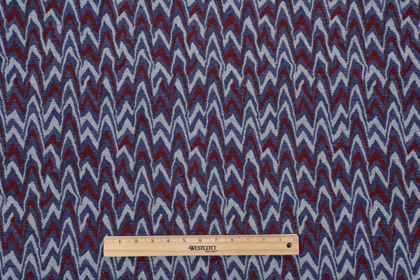 Crypton Flamestitch High Performance Woven Chenille Upholstery Fabric in Patriot