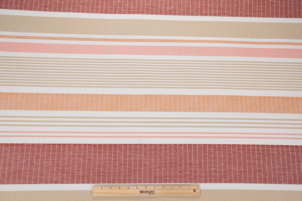 Crypton Stripe High Performance Woven Chenille Upholstery Fabric in Ginger