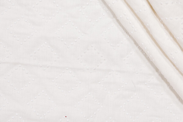 Quildot Quilted Decorator Fabric in Cream