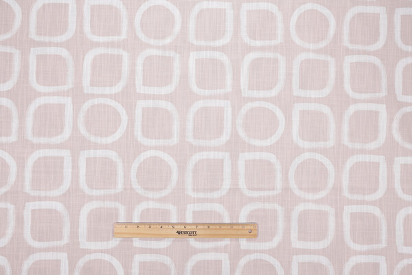 1 Yard Robert Allen Asawa Block Printed Cotton Drapery Fabric in Dawn