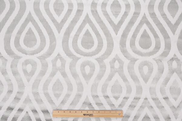 Sumona Embroidered Drapery Fabric in Patina