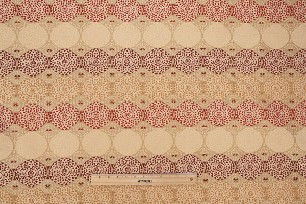 Chrysanthemums Woven Chenille Upholstery Fabric in Harvest