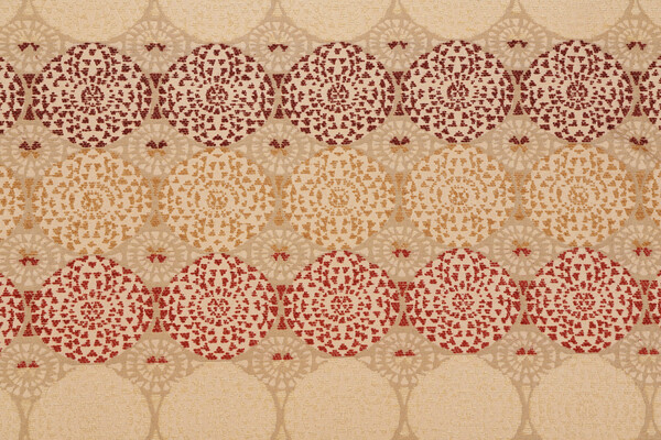 Chrysanthemums Woven Chenille Upholstery Fabric in Harvest