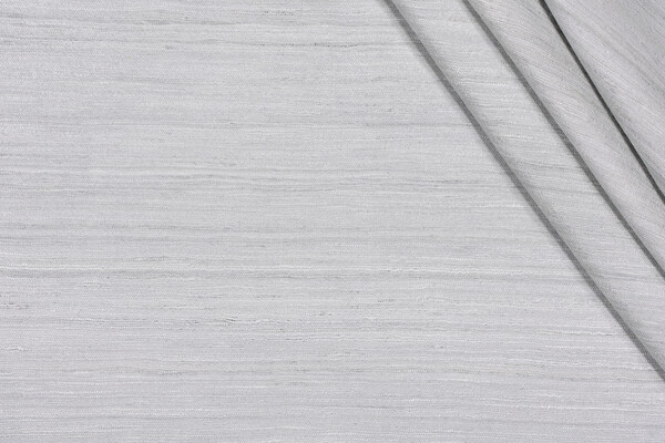 Savannah Silk Decorator Fabric in Silver