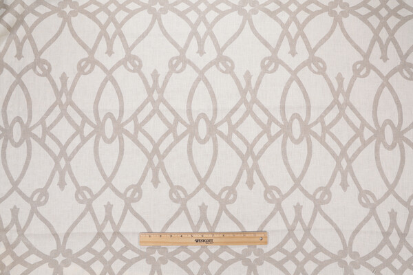 Braemore Fiorette Printed Linen Drapery Fabric in Graphite