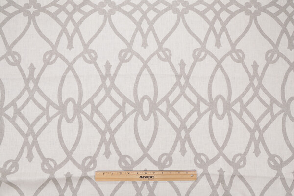 Braemore Fiorette Printed Linen Drapery Fabric in Graphite
