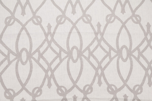 Braemore Fiorette Printed Linen Drapery Fabric in Graphite