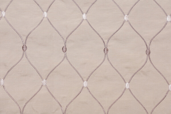 Envy Embroidered Silk Decorator Fabric in Straw