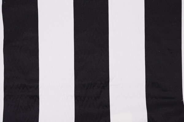Stubbs Club Stripe Woven Decorator Fabric in Ivory/Black