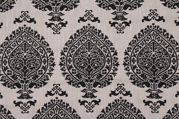 Robert Allen Way Of Life Printed Linen Drapery Fabric in Night Sky