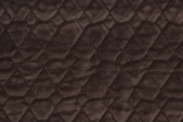 Valdese Weavers Argyle Quilted Velvet Upholstery Fabric in Cafe