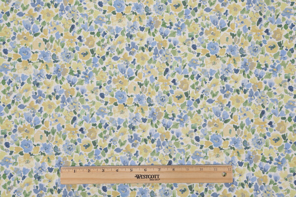 Tama Printed Cotton Drapery Fabric in Yellow