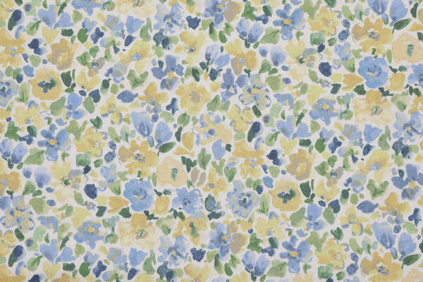 Tama Printed Cotton Drapery Fabric in Yellow