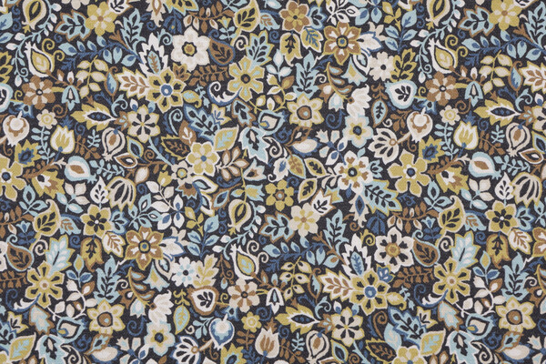 Milly Printed Cotton Drapery Fabric in Gold