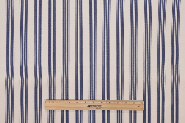 Tick Tock Woven Decorator Fabric in Midnight