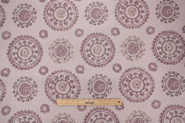 Venezia Suzani Tapestry Upholstery Fabric in Orchid