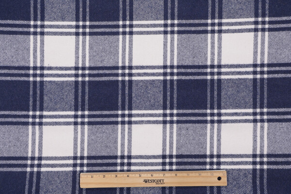 Robinson Woven Upholstery Fabric in Navy